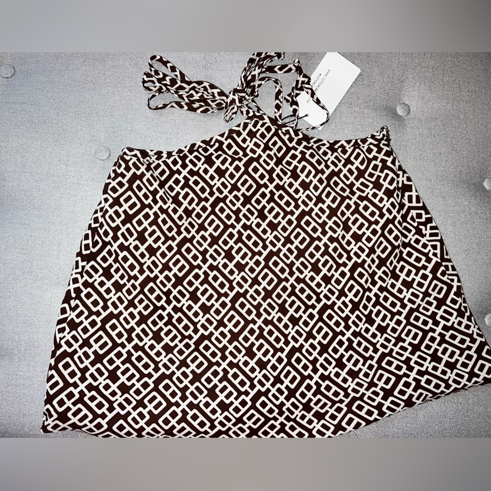 Grey bandit brown pattern tie skirt